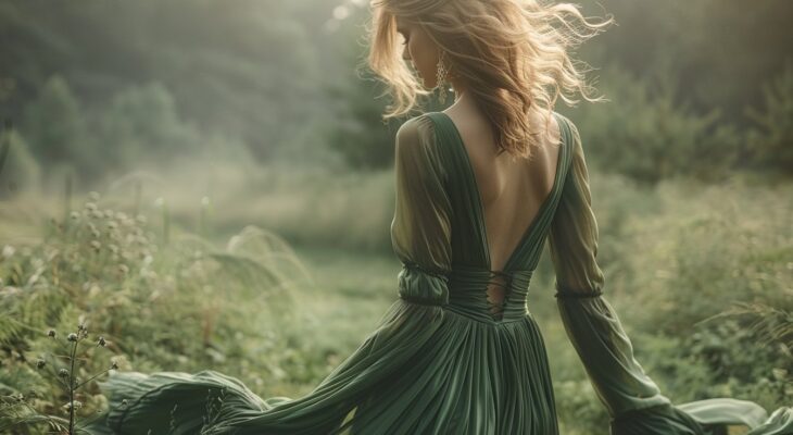 Voyage en verdure : explorer le monde avec une robe bohème chic verte