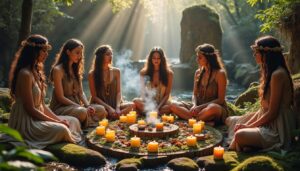 découvrez comment la spiritualité et la féminité se croisent à travers des rituels ancestraux, pour renouer avec votre essence profonde et votre puissance intérieure.