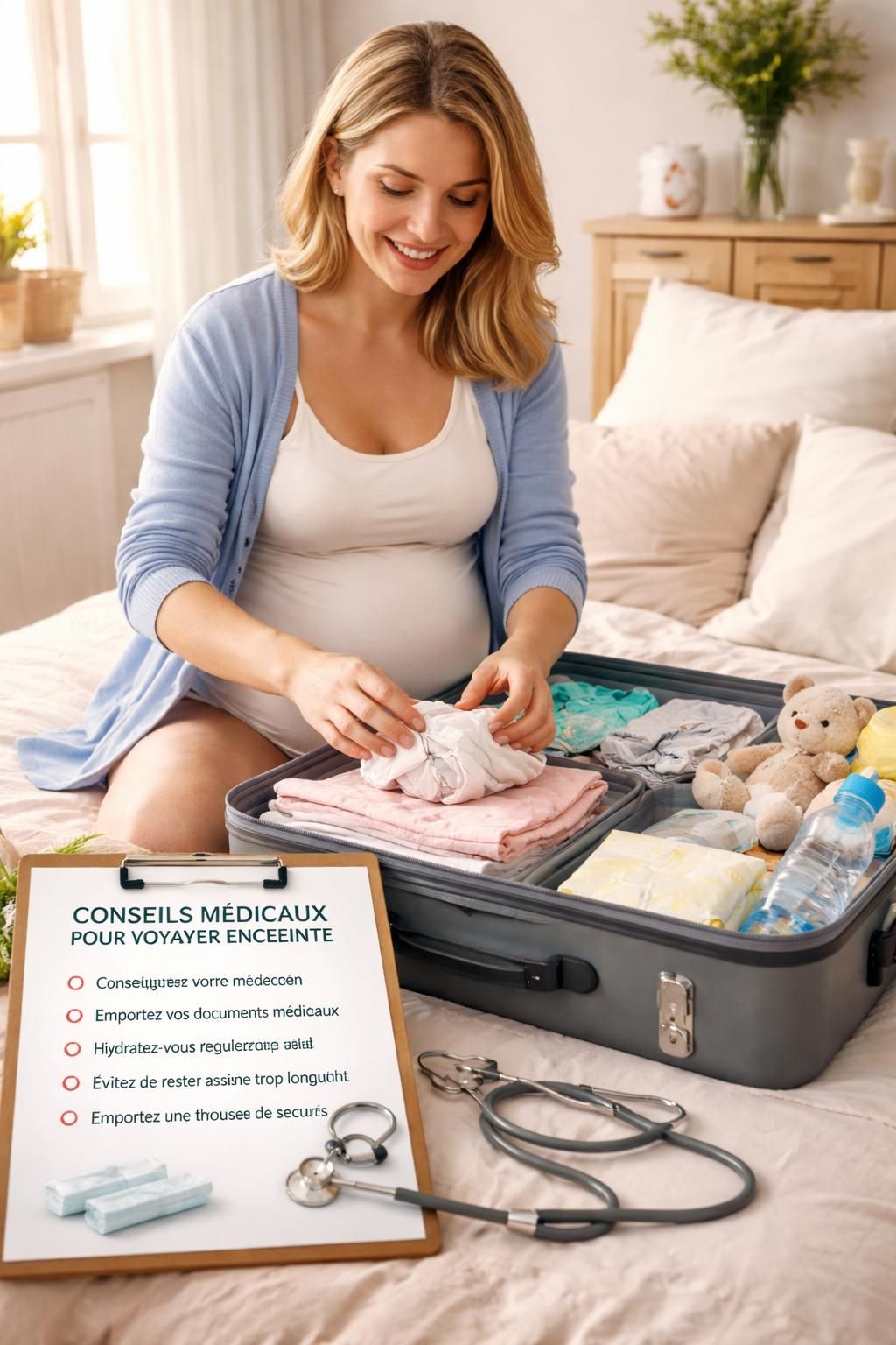 découvrez nos conseils de gynécologue pour voyager enceinte en toute sécurité, adaptés à chaque trimestre de votre grossesse.